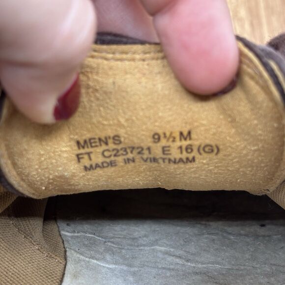 COLE HAAN GRAND OS WING TIP OXFORD BROWN SUEDE ORANGE MIDSOLE SIZE 9.5 M SHOES - Picture 8 of 8